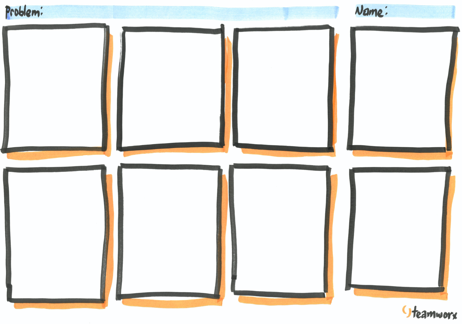 Crazy 8's Ideation – A3 Template