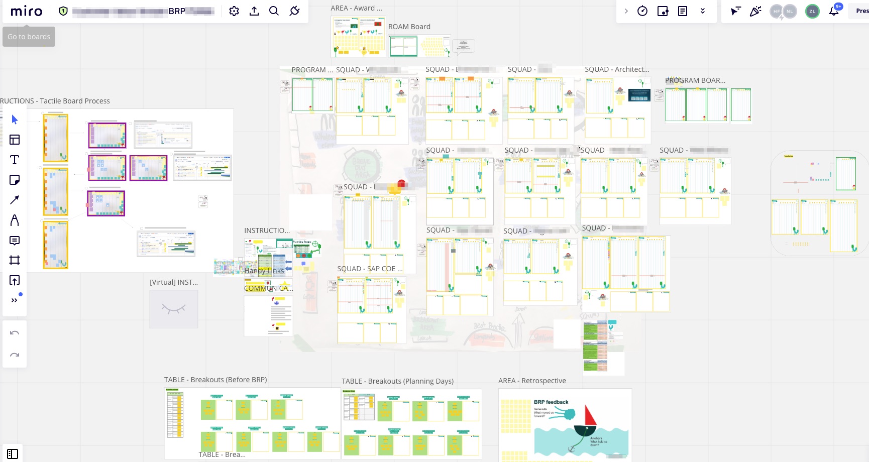 Large Scale Virtual Big Room Planning Event for 200 participants